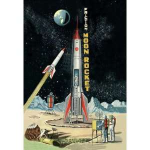  Exclusive By Buyenlarge Friction Moon Rocket 12x18 Giclee 