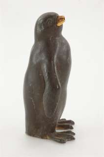 ANTIQUE Penguin Metal IRON Figurine Statue Sculpture   EXTREMELY RARE 
