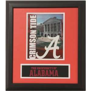  Alabama Crimson Tide 13 X 15 Crimson Campus Framed 