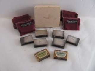   Shreve & Co Match Box Holders Monogramed M Sterling Silver 925 NR 8303