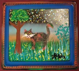 PAISLEY SWAMP CAT New Orleans Louisiana Folk Art DR BOB  