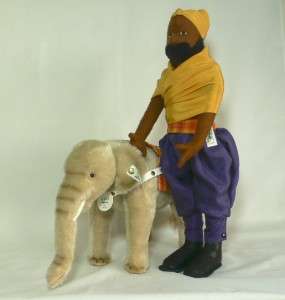   Circus Elephant & Hindu Trainer Felt Doll Low No 86 Ean 412080  