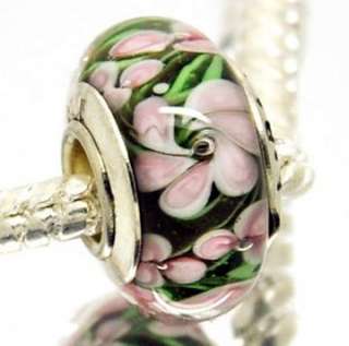 3PCS Silver Murano Glass Beads fit European Charm Bracelet t9  