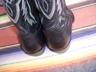 Mens Tony Lama 8849 Black Iguana Lizard Western Cowboy Boots 9 D (b624 