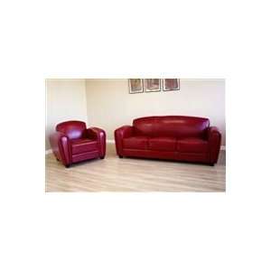   Leather Sofa and Armchair Set by Wholesale Interiors