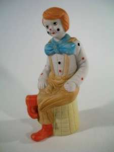 Porcelain Clown Figurine Hand Painted Satis 5  