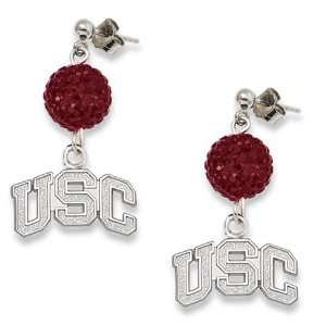  University of Southern California Crystal Ovation Earrings 