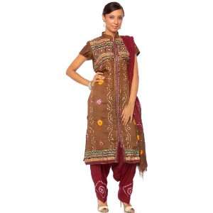   Salwar Kameez from Gujarat with Embroidery and Mirrors   Pure Cotton