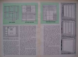   Divider Bunk Beds Wall Partition w Storage 1964 DIY Article  