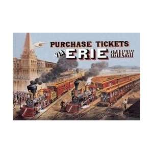  Purchase Tickets via Erie Railway 20x30 poster