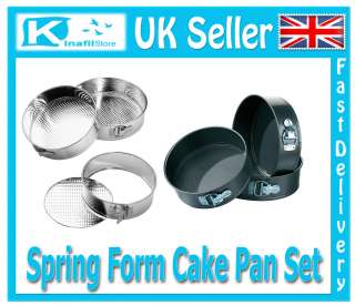Pcs Non Stick Spring Form Pan Cake Tin Set For Baking  