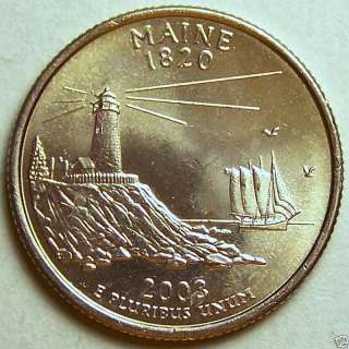 2003 P Uncirculated Maine State Quarter#4963  