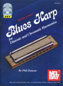 BLUES HARP DIATONIC CHROMATIC HARMONICA DVD + BOOK + CD  