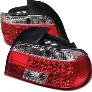BMW E39 528i 540i M5 5 Series 97 98 99 00 LED Tail Lights   Red Clear 