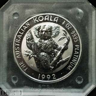 1992 Australia $100 Platinum Koala   1 oz. .9995  