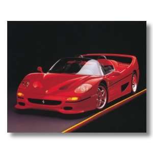  F 50 Ferrari Convertible Red Automobile Car Home Wall Picture 