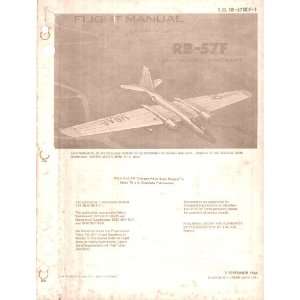  RB 57 F Canberra Aircraft Flight Manual   1966 Glenn Martin Books