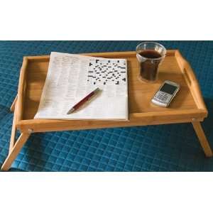   International Bamboo Bed Tray with Folding Legs, Brown