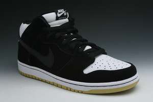 Nike Dunk Mid Pro SB Mens Sneakers In Black/White  