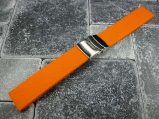 NEW 22mm Rubber Diver Strap Band Fit OMEGA PO Orange  