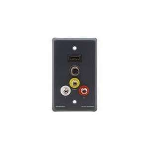  Kramer WAV 5HPassive Wall Plate   HDMI, s Video & 3 RCA 