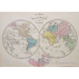  Delamarche Map of the World (1858)