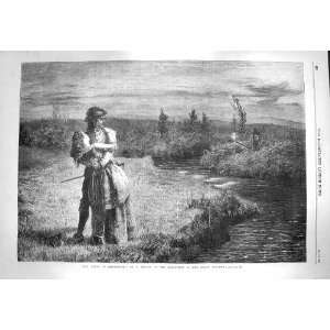  1869 Fair Helen Kirkconnel Romance Man Gun Archer Print 