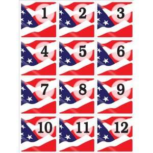  Reusable Vinyl Drink Labels   American Flag Theme By 