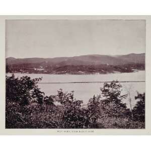  1893 Duotone Print West Point from Eagles Rest New York 