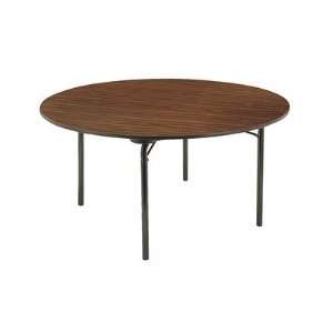  6000 Series 60 Round Folding Table Color Walnut Office 