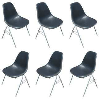 Herman Miller Eames Upholstered Side Shell Chairs  