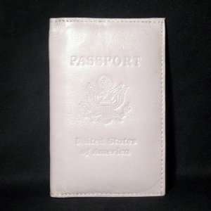  GENUINE PINK LEATHER PASSPORT COVER HOLDER WALLET NEW 3 
