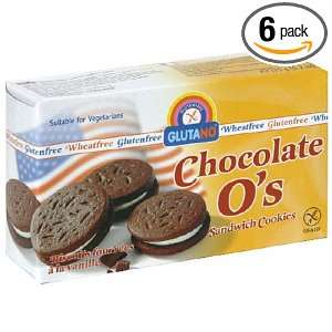 Glutano Gluten Free Chocolate Os Sandwich Cookies, 6.2 Ounce Boxes 