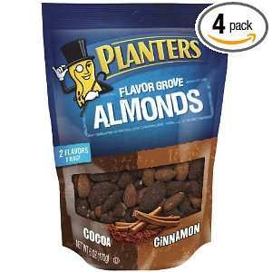 Planters Cocoa and Cinnamon Almond, 6 Ounce (Pack of 4)  