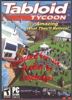 PC SIM Game Tabloid Tycoon New Retail Box XP Newspapers  