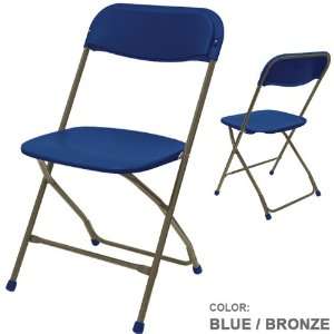  Phoenixx Plastic Folding Chair Color Blue / Bronze (6pcs 