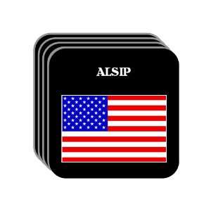  US Flag   Alsip, Illinois (IL) Set of 4 Mini Mousepad 