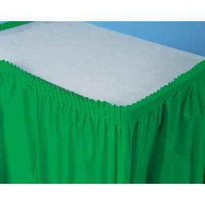 Emerald Green Plastic Table Skirts   21.5 Feet Everything 