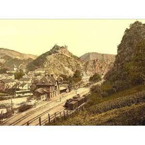     Railway station and Burg Are Altenahr the Rhine Germany 24 X 18