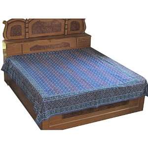  Bedsheet Cotton Indian Handmade Dabu or Wood Block Print 