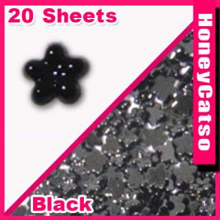 10,000 Pcs 3x3mm Flower Acrylic Stones Set Black[AFL12]