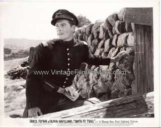 ERROL FLYNN, original 1940 movie still, SANTA FE TRAIL, Ward Marsh 