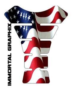 United States USA Waving Flag Gel Motorcycle Tank pad tankpad 