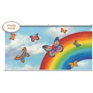 Minute Mural   Rainbow Butterflies 