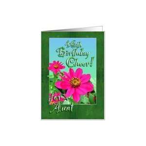  Aunt 46th Birthday Zinnia Garden Card Health & Personal 