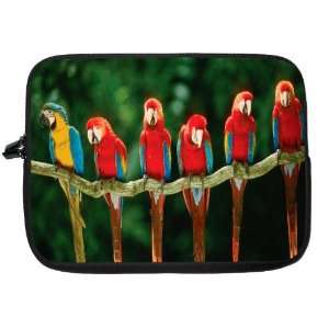  and Blue Parrots on Branch Laptop Sleeve   Note Book sleeve   Apple 