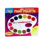 Childrens Watercolor Paint Palette & Brush Set   ASTM D 4236, EN71
