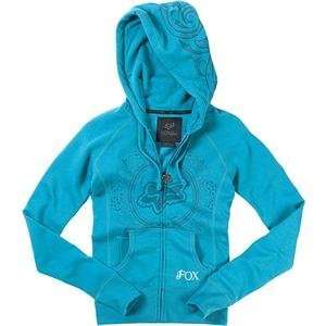   Fox Racing Womens Dot Com Zip Hoody   X Large/Maui Blue Automotive