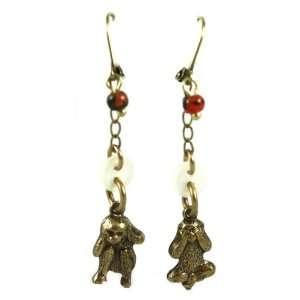  No Evil A Symetrical Buttons and Beads Antique Charm Earrings French 