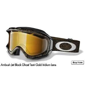  Oakley Ambush, Jet Black Ghost Text  Gold Irid Lens 